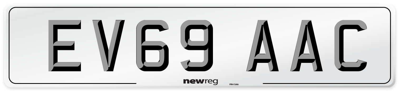 EV69 AAC Number Plate from New Reg